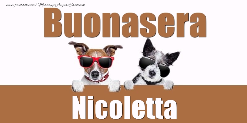 Cartoline di buonasera - Buonasera Nicoletta