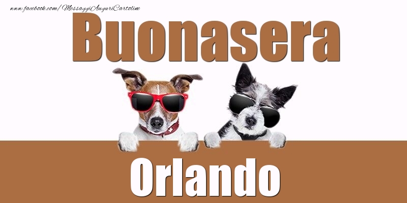 Cartoline di buonasera - Buonasera Orlando