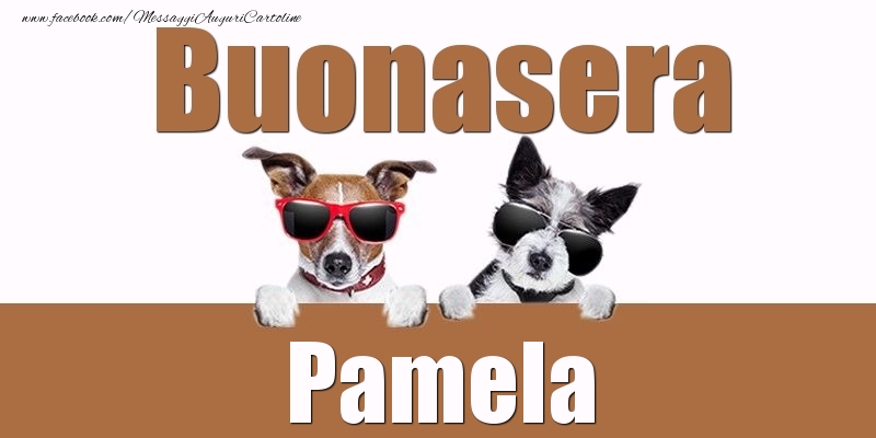 Cartoline di buonasera - Buonasera Pamela