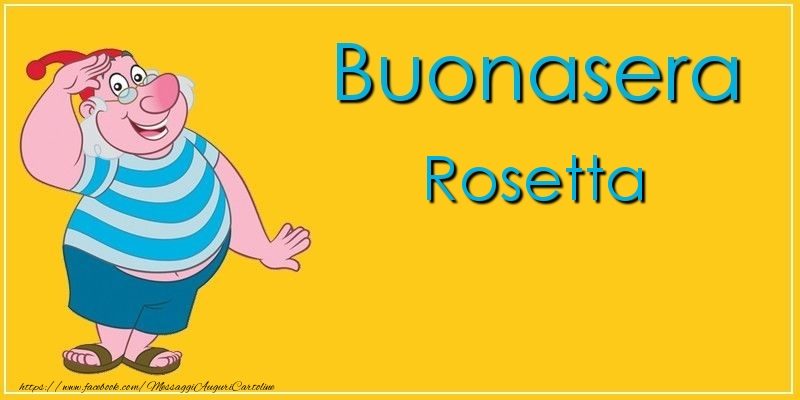 Cartoline di buonasera - Buonasera Rosetta