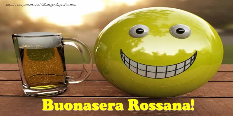 Cartoline di buonasera - Emoticons | Buonasera Rossana!