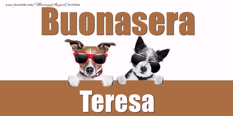 Cartoline di buonasera - Animali | Buonasera Teresa