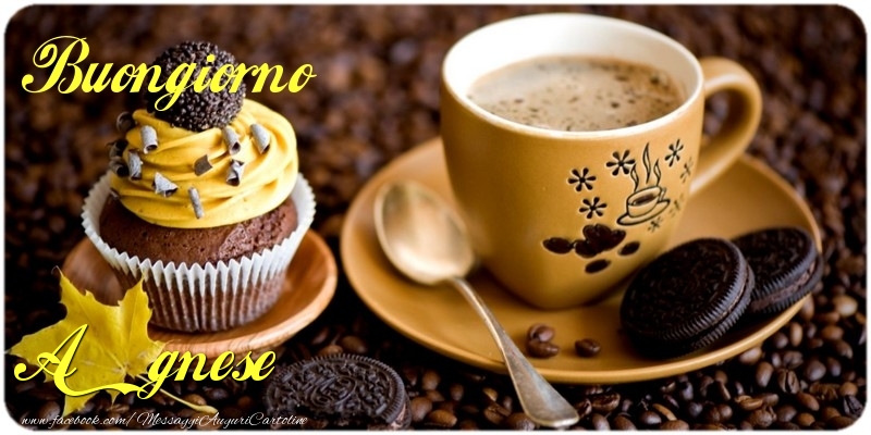 Cartoline di buongiorno - Caffè & Torta | Buongiorno Agnese