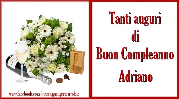 Cartoline di compleanno - Tanti auguri di Buon Compleanno Adriano