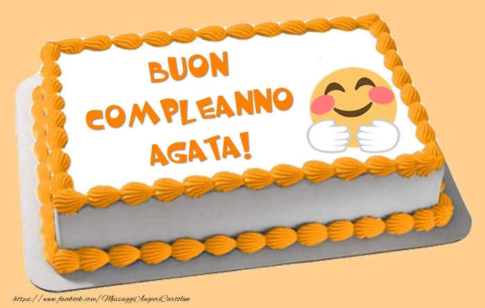 Cartoline di compleanno - Torta Buon Compleanno Agata!
