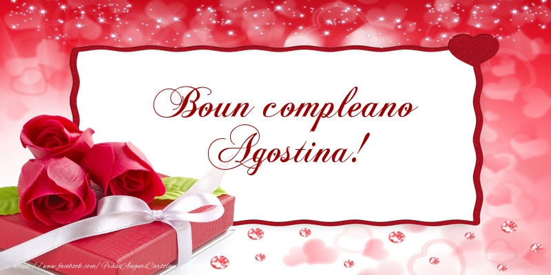 Cartoline di compleanno - Regalo & Rose | Boun compleano Agostina!