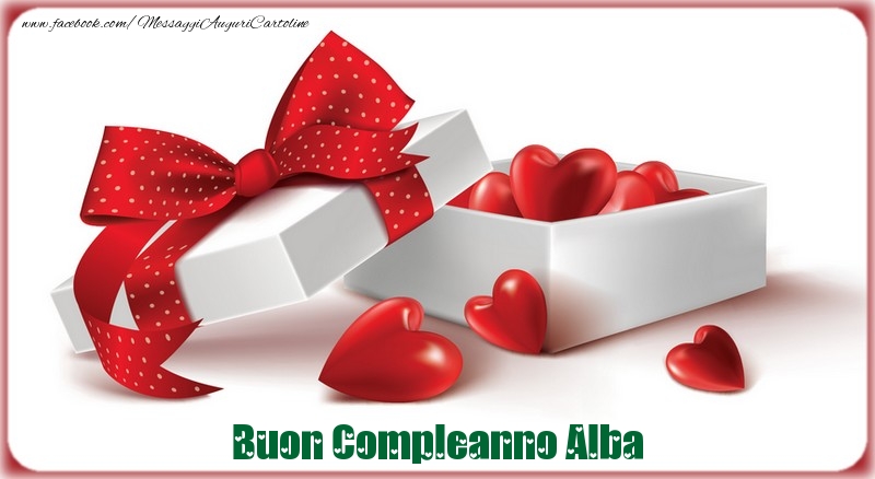 Cartoline di compleanno - Cuore & Regalo | Buon Compleanno Alba