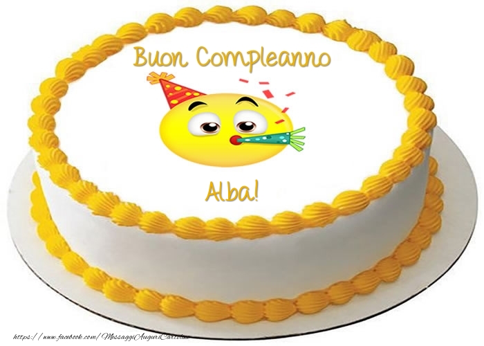 Cartoline di compleanno -  Torta Buon Compleanno Alba!