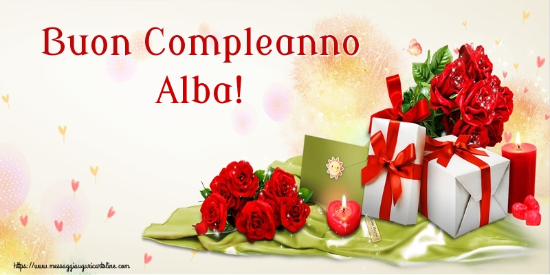 Cartoline di compleanno - Fiori | Buon Compleanno Alba!