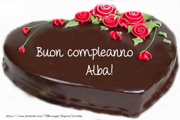 Cartoline di compleanno - Torta | Buon compleanno Alba!