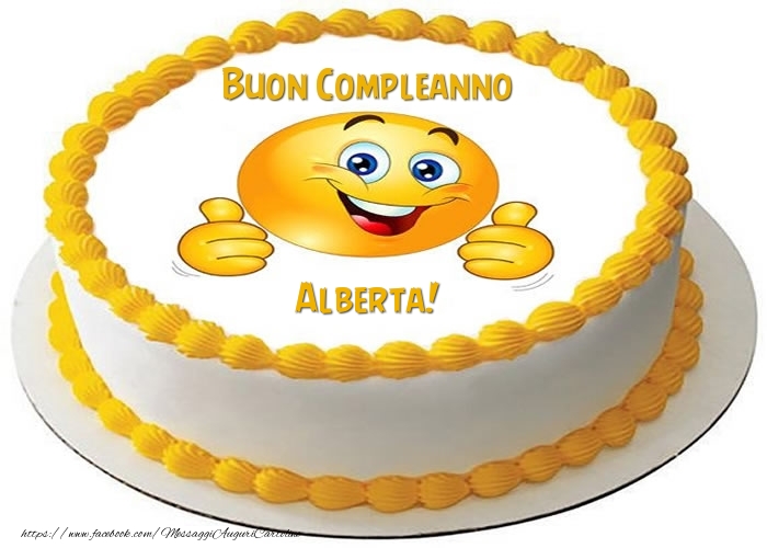 Cartoline di compleanno -  Torta Buon Compleanno Alberta!