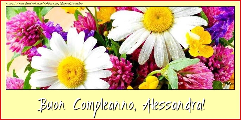 Cartoline di compleanno - Fiori | Buon Compleanno, Alessandra!