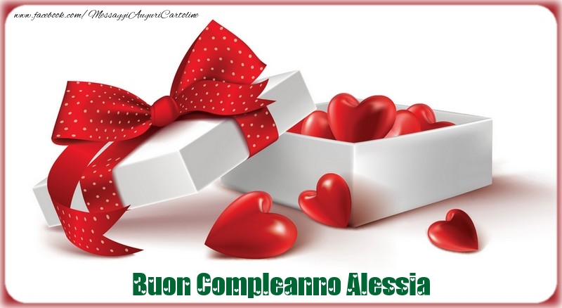 Cartoline di compleanno - Cuore & Regalo | Buon Compleanno Alessia