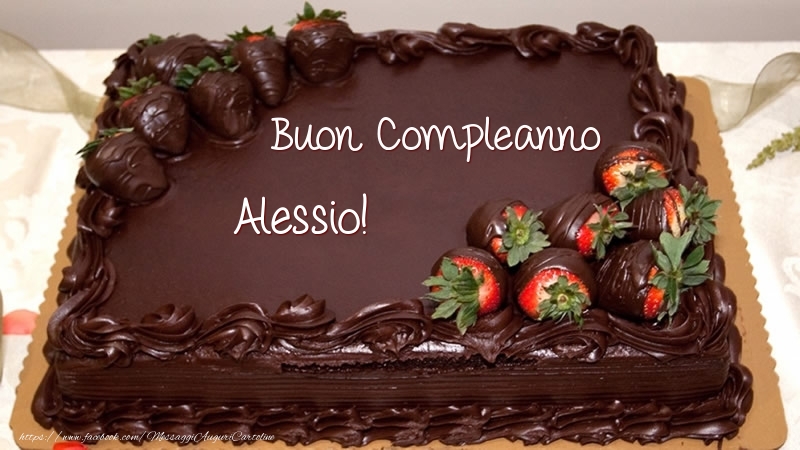  Cartoline di compleanno -  Buon Compleanno Alessio! - Torta