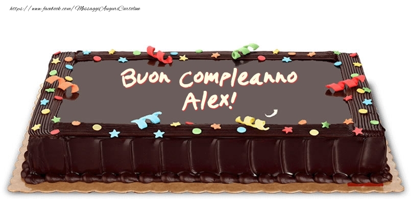Cartoline di compleanno -  Torta di compleanno per Alex!