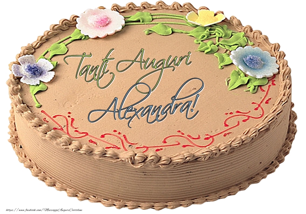 Cartoline di compleanno -  Alexandra - Tanti Auguri! - Torta