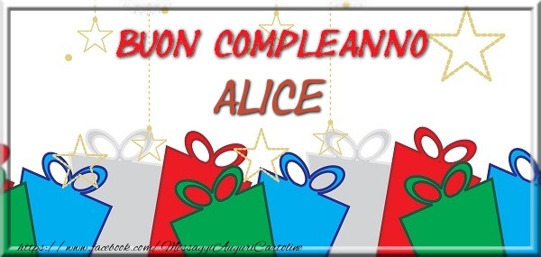 Cartoline di compleanno - Buon compleanno Alice