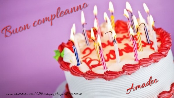 Cartoline di compleanno - Torta | Buon compleanno, Amadeo!