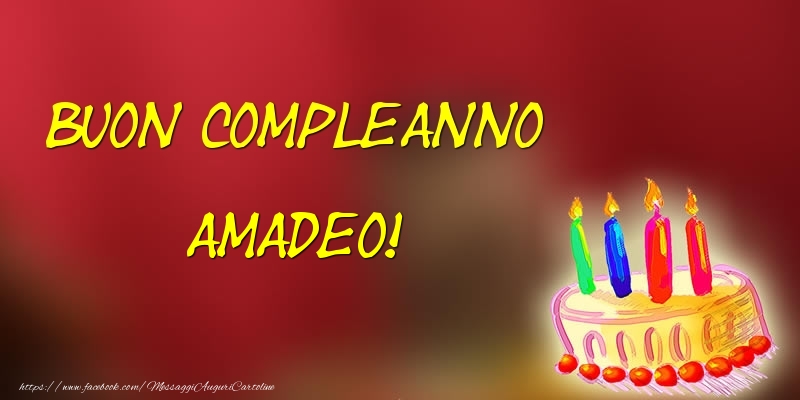  Cartoline di compleanno - Torta | Buon Compleanno Amadeo!