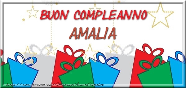 Cartoline di compleanno - Regalo | Buon compleanno Amalia