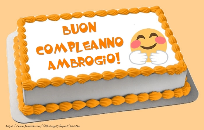 Cartoline di compleanno -  Torta Buon Compleanno Ambrogio!