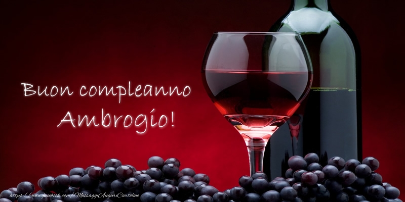 Cartoline di compleanno - Champagne | Buon compleanno Ambrogio!