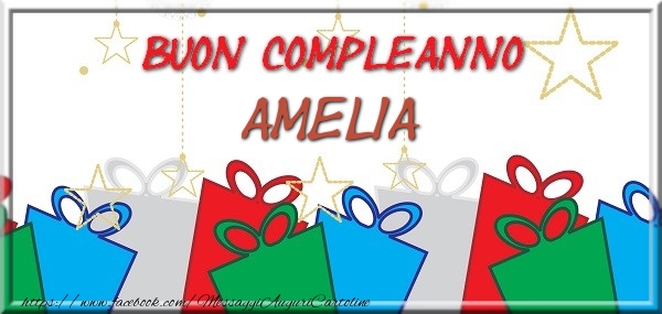 Cartoline di compleanno - Regalo | Buon compleanno Amelia