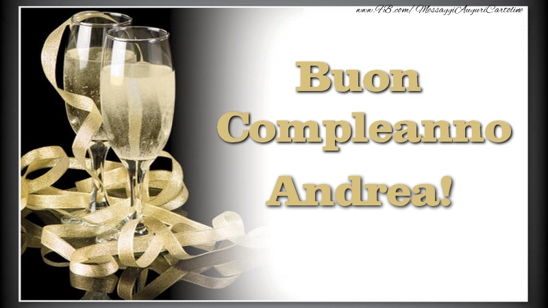  Cartoline di compleanno - Champagne | Buon Compleanno, Andrea