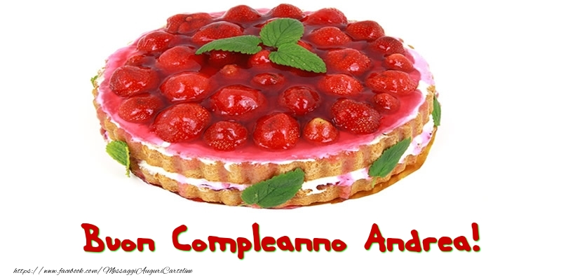 Cartoline di compleanno - Torta | Buon Compleanno Andrea!