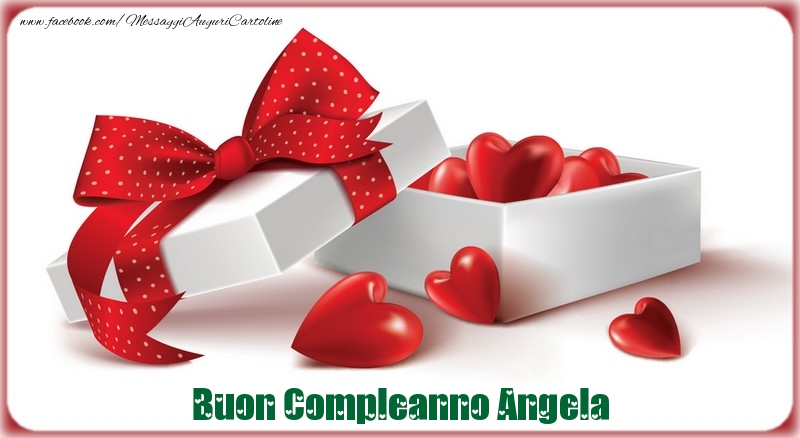 Cartoline di compleanno - Cuore & Regalo | Buon Compleanno Angela