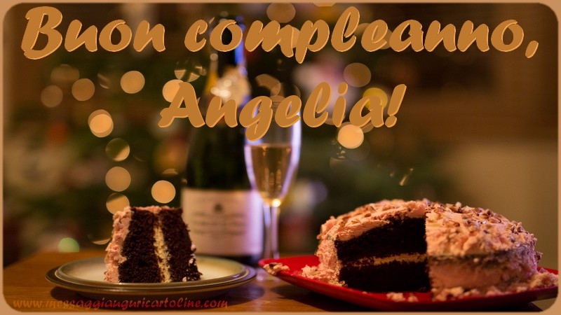 Cartoline di compleanno - Champagne & Torta | Buon compleanno, Angelia