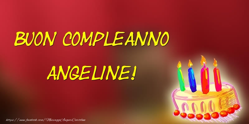 Cartoline di compleanno - Torta | Buon Compleanno Angeline!