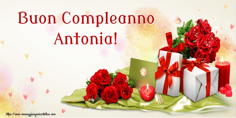  Cartoline di compleanno - Buon Compleanno Antonia!