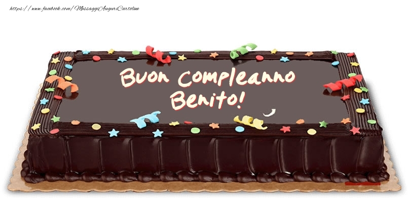  Cartoline di compleanno -  Torta di compleanno per Benito!