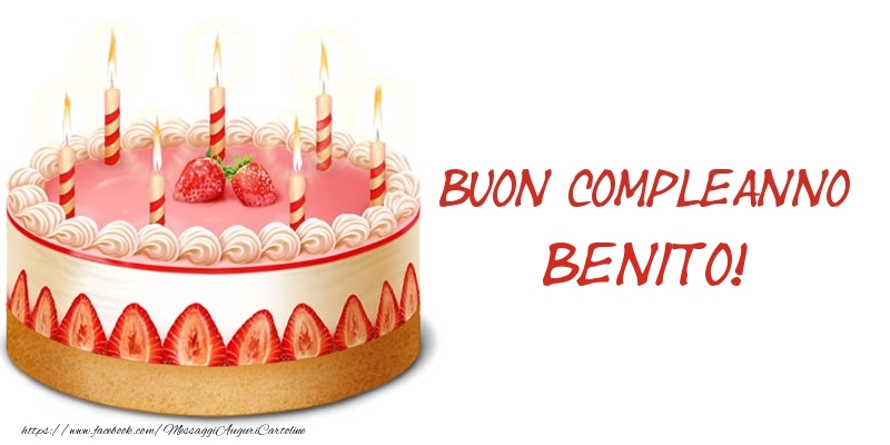 Cartoline di compleanno -  Torta Buon Compleanno Benito!