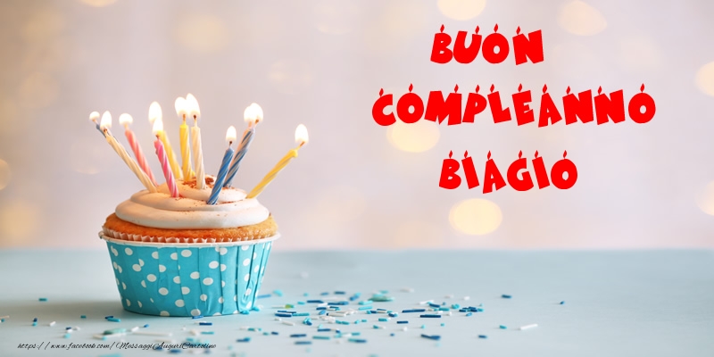 Cartoline di compleanno - Torta | Buon compleanno Biagio