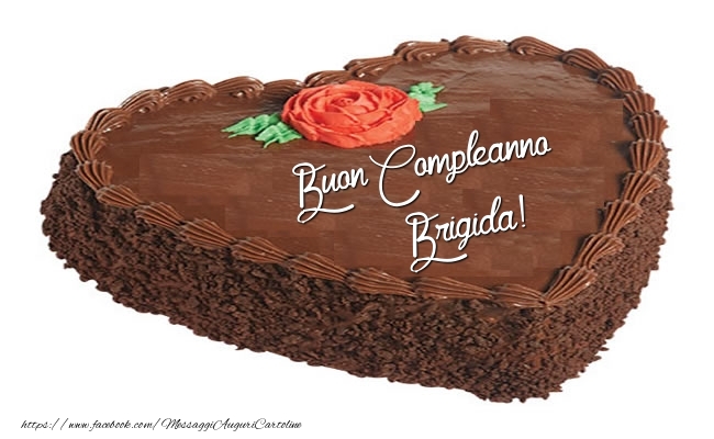  Cartoline di compleanno -  Torta Buon Compleanno Brigida!