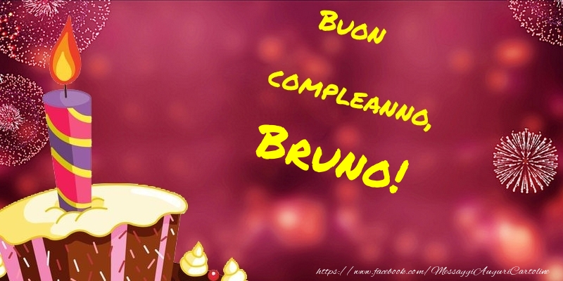 Cartoline di compleanno - Torta | Buon compleanno, Bruno