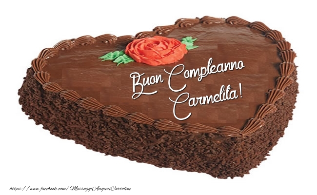 Cartoline di compleanno -  Torta Buon Compleanno Carmelita!