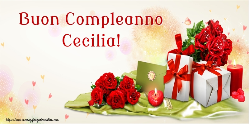 Cartoline di compleanno - Fiori | Buon Compleanno Cecilia!
