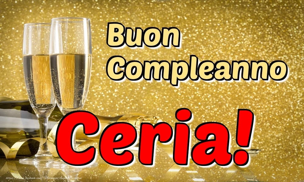 Cartoline di compleanno - Champagne | Buon Compleanno Ceria!