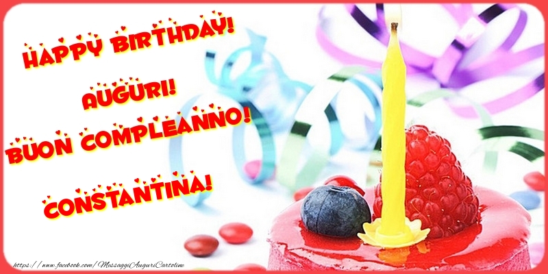 Cartoline di compleanno - Torta | Happy birthday! Auguri! Buon Compleanno! Constantina
