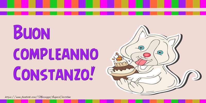Cartoline di compleanno - Torta | Buon compleanno Constanzo!