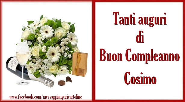 Cartoline di compleanno - Tanti auguri di Buon Compleanno Cosimo
