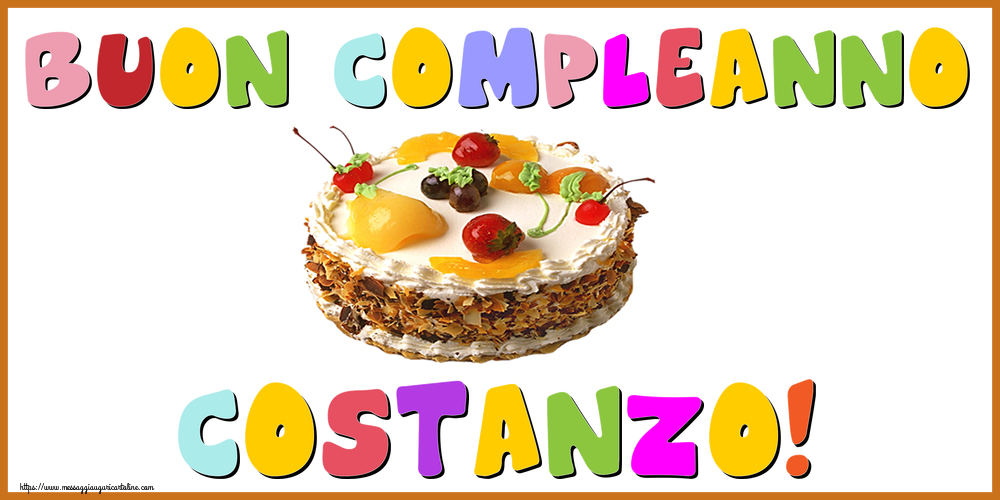 Cartoline di compleanno - Torta | Buon Compleanno Costanzo!