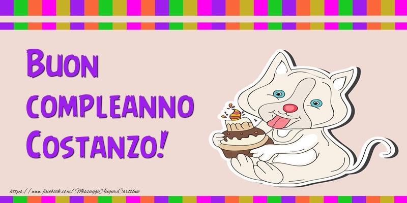 Cartoline di compleanno - Torta | Buon compleanno Costanzo!