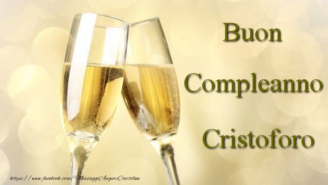 Cartoline di compleanno - Champagne | Buon Compleanno Cristoforo
