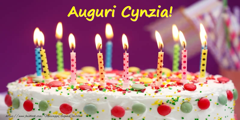 Cartoline di compleanno - Torta | Auguri Cynzia!