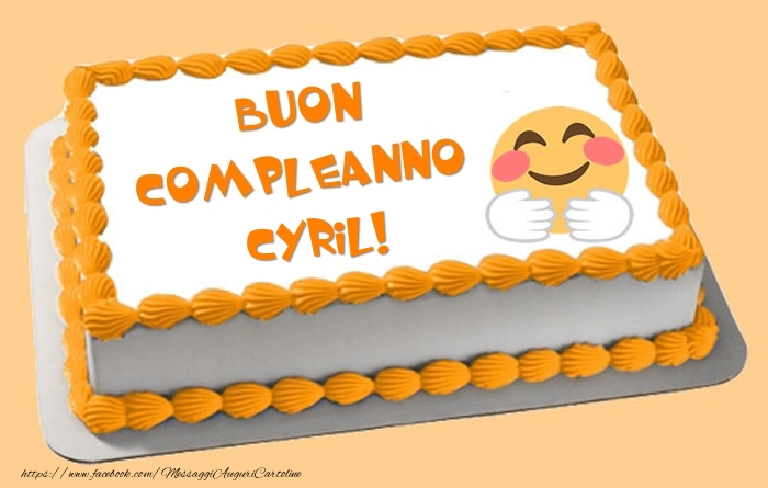 Cartoline di compleanno -  Torta Buon Compleanno Cyril!