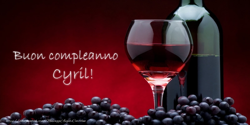 Cartoline di compleanno - Champagne | Buon compleanno Cyril!
